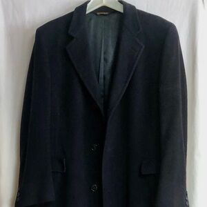 Vintage Men’s Cashmere Navy long coat 40R